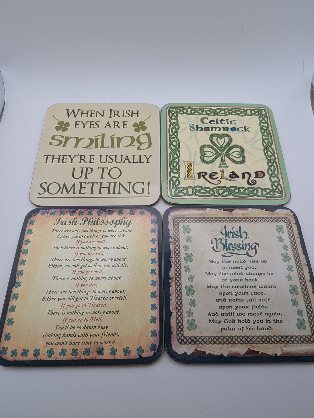Celtic IRISH Tabletop Coasters Set Of 4